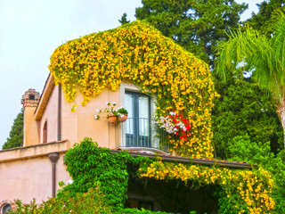 Fototapeta na wymiar Beautiful balcony in Italy