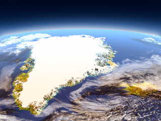 Greenland and Iceland from space © harvepino