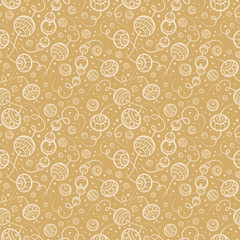 Vector beads seamless pattern