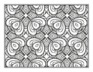 Fantasy decorative ornamental pattern page