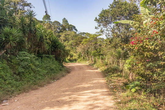 Dirt road in the mountains, Honduras