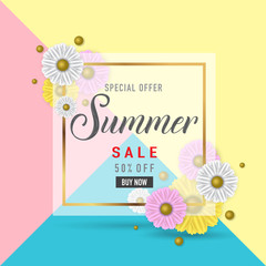 Summer sale banner poster,abstract background,vector eps10.