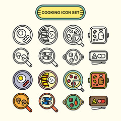 Cooking icon set