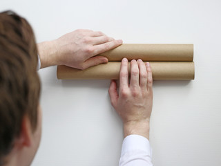 Unfold the scroll. Place for the inscription. Plan. 