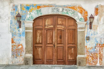 Deurstickers Architectural detail at the colonial house in Antigua Guatemala. © Marek Poplawski