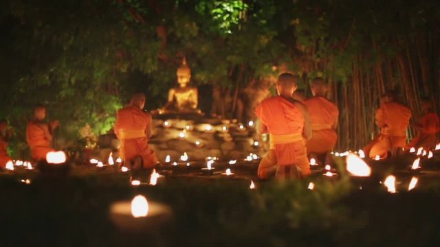 Asalha Bucha Day, Chiangmai, Thailand.