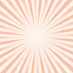 Abstract background. Light Orange rays background. Vector 
