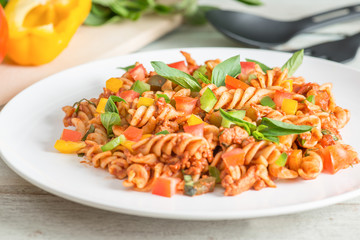 Pasta with tomato sauce
