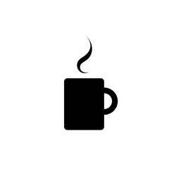 Black coffee cup icon