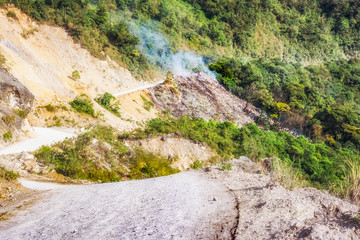 Road in the mountains near San Cristobal Verapaz, Guatemala.