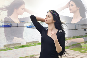 Woman's soul, meditation, Shaman