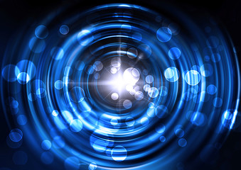 放射状のラインと玉ボケ