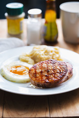 grilled ham for breakfast