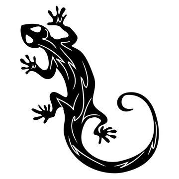 Tattoo sketch of lizard Vector Tribal Decorative