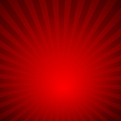 Sunburst red rays radial background vector illustration.
