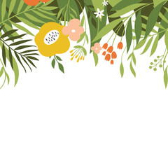 Floral illustration with place for text