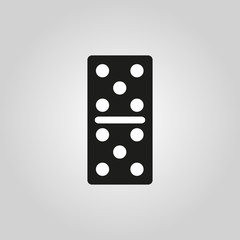 Domino icon. Game, gambling symbol. Flat design. Stock - Vector illustration