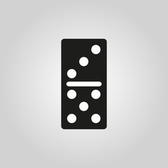 Domino icon. Game, gambling symbol. Flat design. Stock - Vector illustration