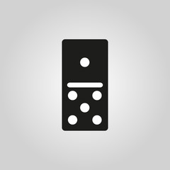 Domino icon. Game, gambling symbol. Flat design. Stock - Vector illustration
