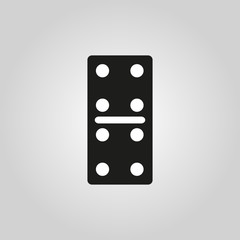 Domino icon. Game, gambling symbol. Flat design. Stock - Vector illustration