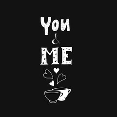 Doodle lettering about love