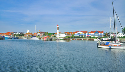 Fototapeta na wymiar Hafen von Timmendorf auf der Insel Poel nahe Wismar,Ostsee,Mecklenburg-Vorpommern,Deutschland
