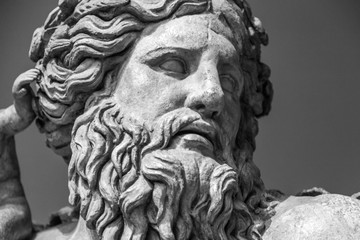 Fototapeta na wymiar The ancient marble portrait of man with beard