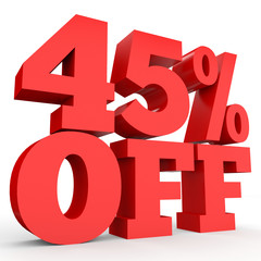 Forty five percent off. Discount 45 %.