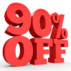 Ninety percent off. Discount 90 %.