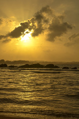 sunrise in Galle beach ,Sir Lanka