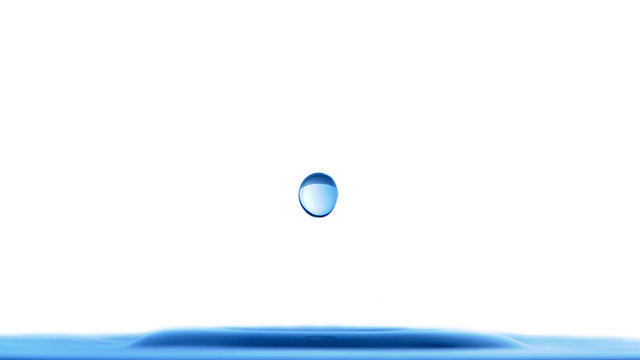 Water Drop on White Background