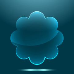 Transparent glossy glass label