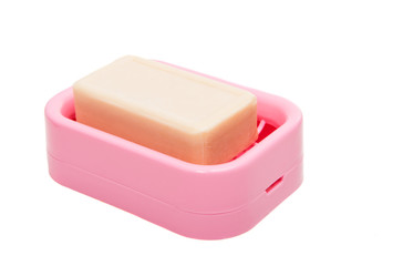 Soap dish with soap