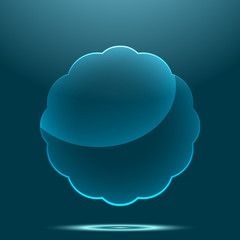 Transparent glossy glass label