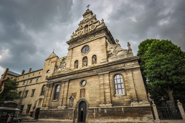 Fototapeta na wymiar Bernardine church and monastery in Lviv, Ukraine