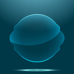 Transparent glossy glass label