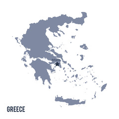 Vector map of Greece isolated on white background.