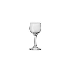 Glass transparent empty glass for drinks, isolated on white background.