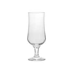 Glass transparent empty glass for drinks, isolated on white background.