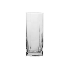 Glass transparent empty glass for drinks, isolated on white background.