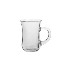 Glass transparent empty glass for drinks, isolated on white background.