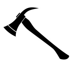 Silhouette of Firefighters Axe. vector illustration