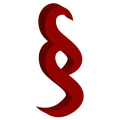 Naklejka premium 3D paragraph isolated on white background