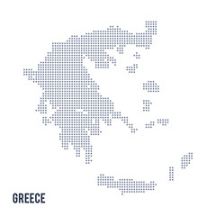Naklejka premium Vector dotted map of Greece isolated on white background .