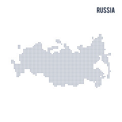 Fototapeta na wymiar Vector dotted map of Russia isolated on white background .