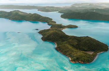 Aerial view of the Whitsunday Islands