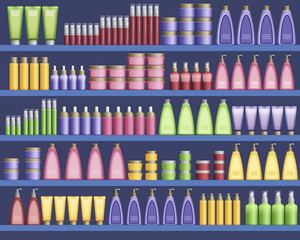 Cosmetic supplies in the supermarket - 145541587
