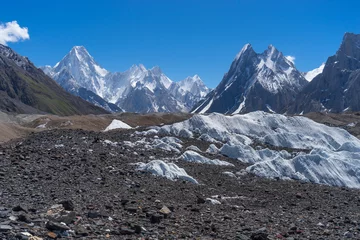 Fotobehang K2 Gasherbrum bergmassief en Mitre piek, K2 trek, Gilgit Baltistan, Pakistan
