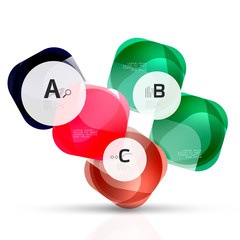 Vector glossy square elements