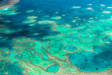 Fototapeta na wymiar Aerial view of the Great Barrier Reef